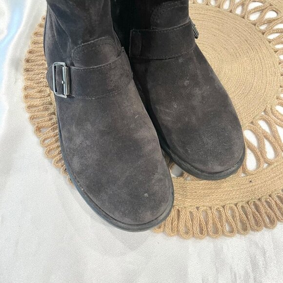 Paul Green Women's Adison Boot Biker Moto Distress Brown Suede Size UK 4 - Picture 5 of 7